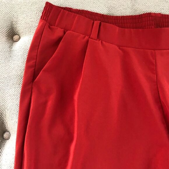 Torrid Pleat Front Cuffed Pants Orange Spice Taper 4 4X - Picture 2 of 6